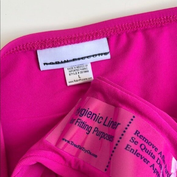 NWOT Robin Piccone Olivia Knot Front High Leg Bikini Bottoms - L - Picture 3 of 5